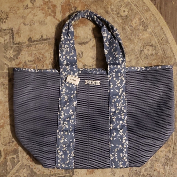 Blue Floral Tote Bag - Picture 2 of 5